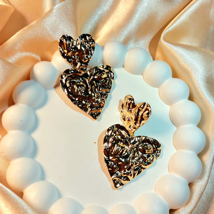 Abstract heart earring