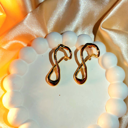 Abstract infinity earring